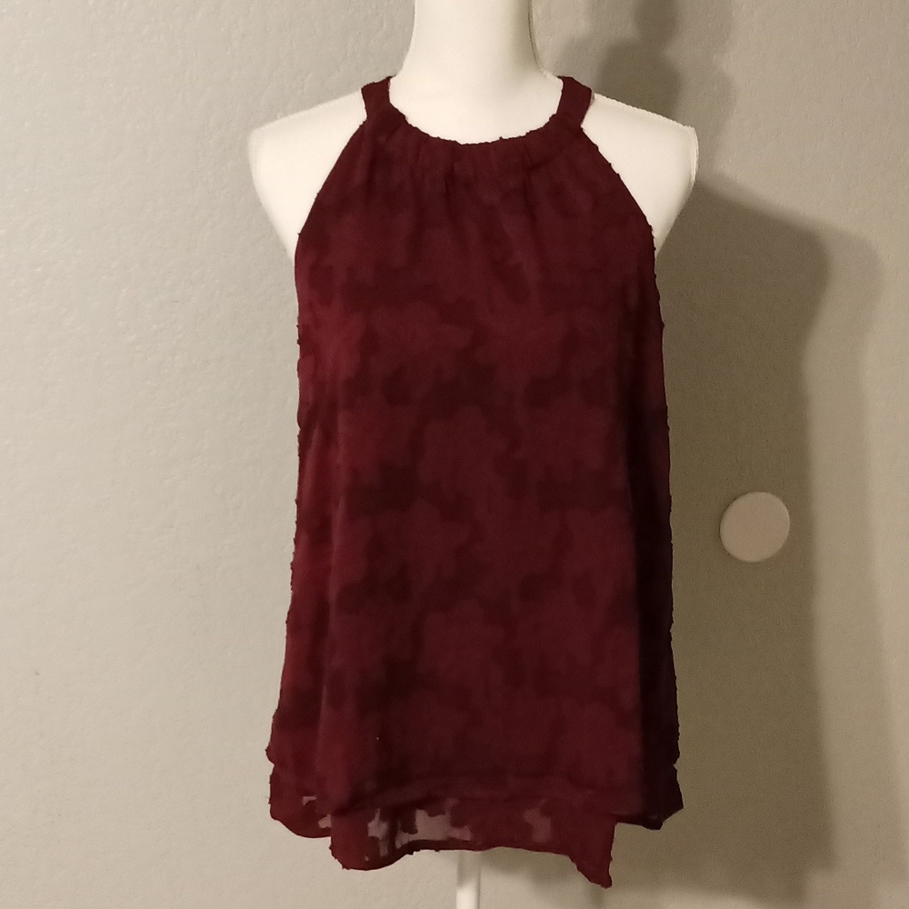 Maurices sleeveless burgundy top size M